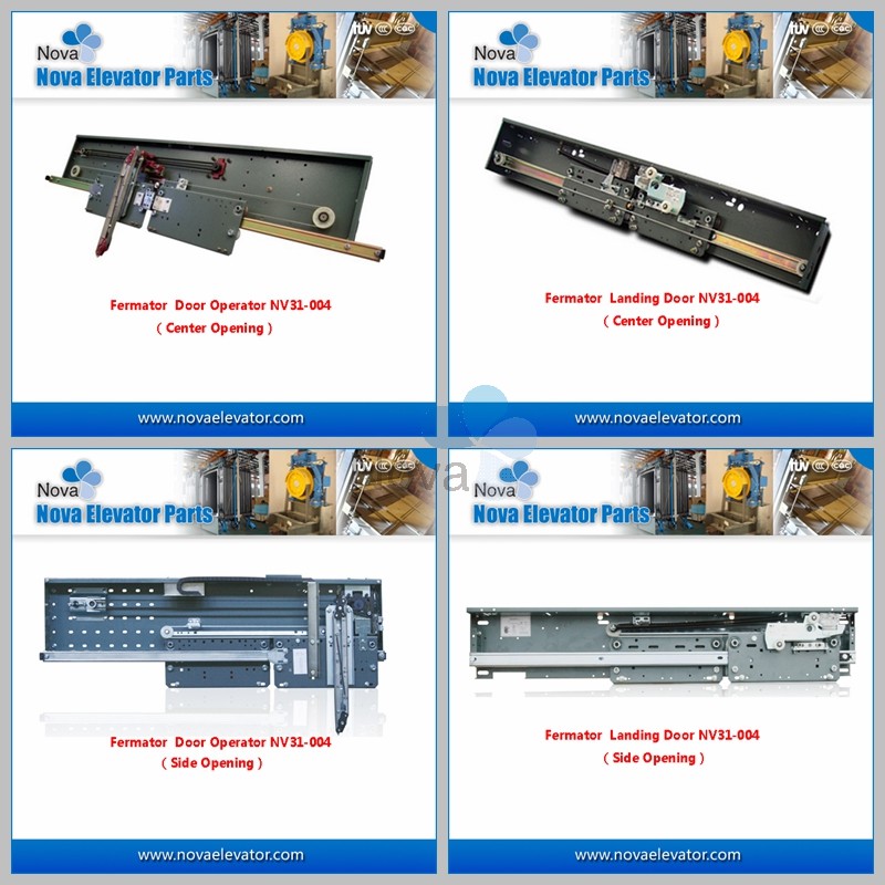 2 Panels Center/Side Opening Fermator Door Operator and Landing Door ...